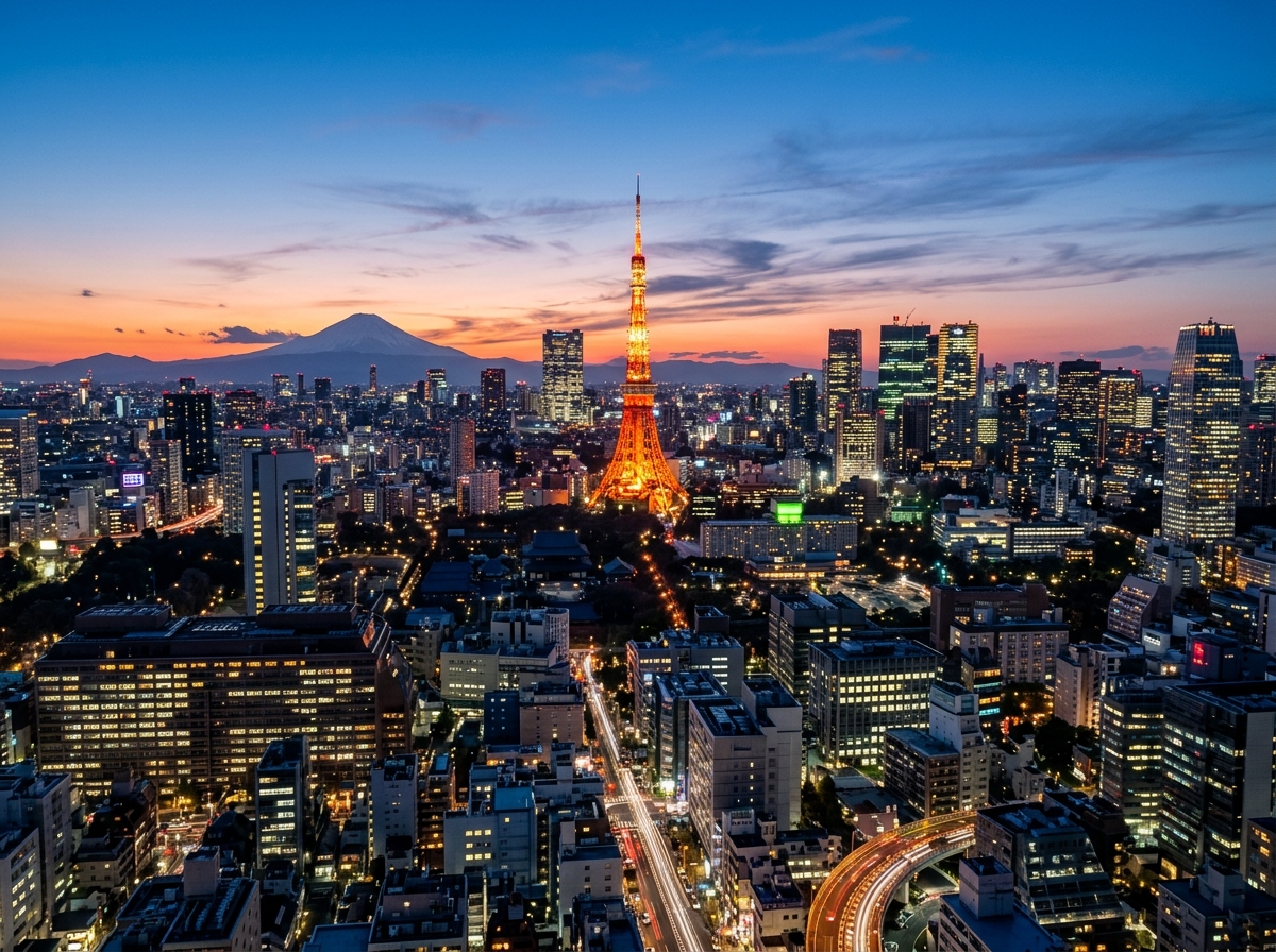 Tokyo Skyline and Mount Fuji